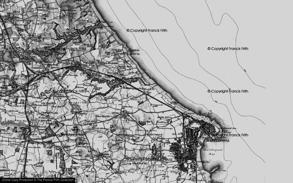 Old Map of Hart Station, 1898 in 1898