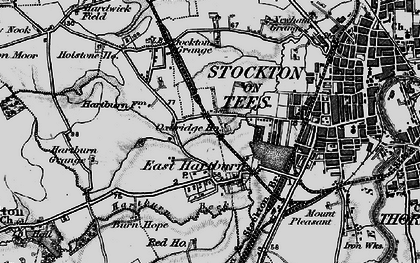 Old map of Hartburn in 1898