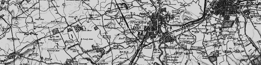 Old map of Hartburn in 1898