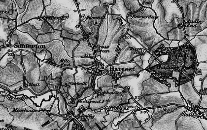 Old map of Hartest in 1895