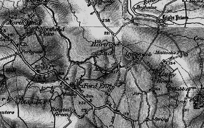 Old map of Hartford End in 1896