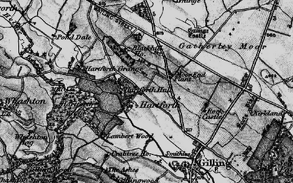 Old map of Hartforth in 1897