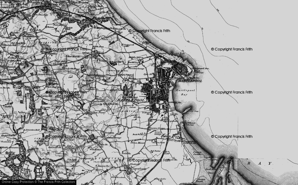 Old Map of Hartlepool, 1898 in 1898