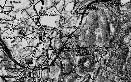 Old map of Hartley in 1897
