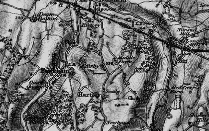 Old map of Hartley Green in 1895