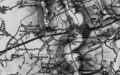 Old map of Hartmoor in 1898