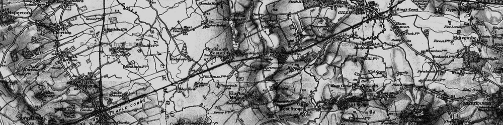Old map of Hartmoor in 1898