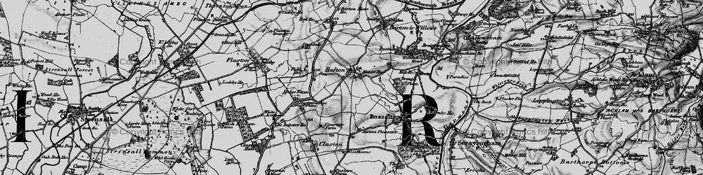 Old map of Brough Plantn in 1898
