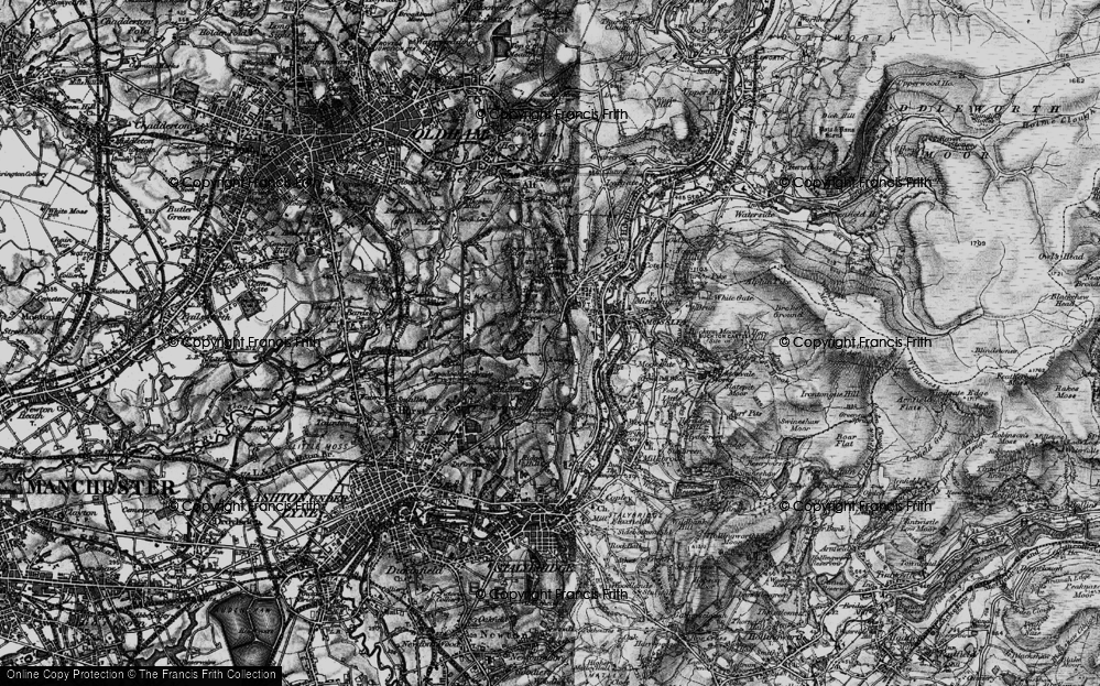Old Map of Hartshead Green, 1896 in 1896