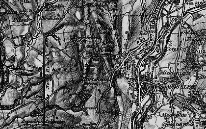 Old map of Hartshead Pike in 1896