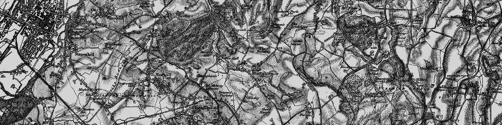 Old map of Hartshorne in 1895