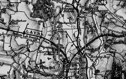 Old map of Astley Hall in 1896