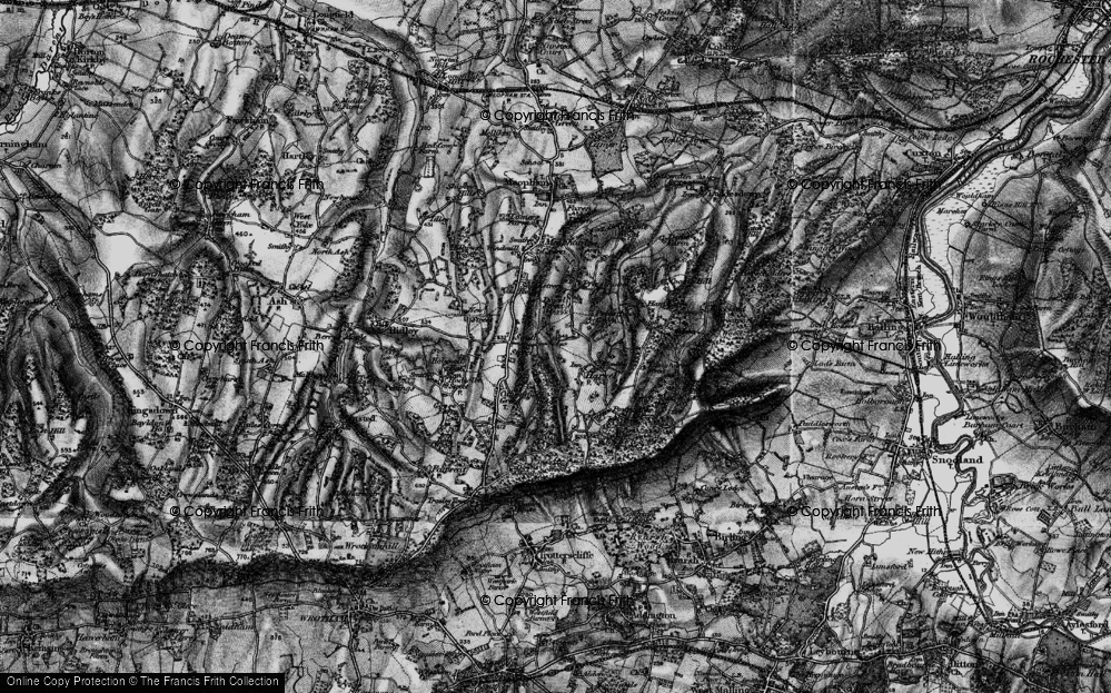 Old Map of Harvel, 1895 in 1895