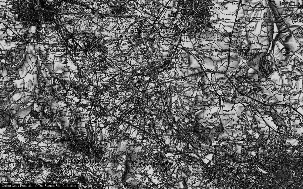 Old Map of Harvills Hawthorn, 1899 in 1899