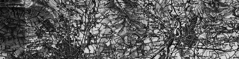Old map of Harwood in 1896