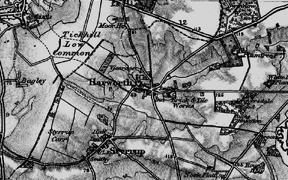 Old map of Tickhill Low Common in 1895