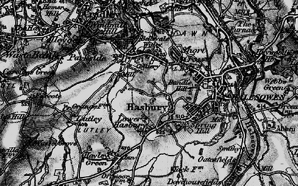 Old map of Hasbury in 1899