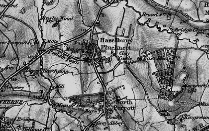 Old map of Haselbury Plucknett in 1898