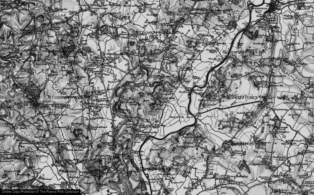 Old Map of Hasfield, 1896 in 1896