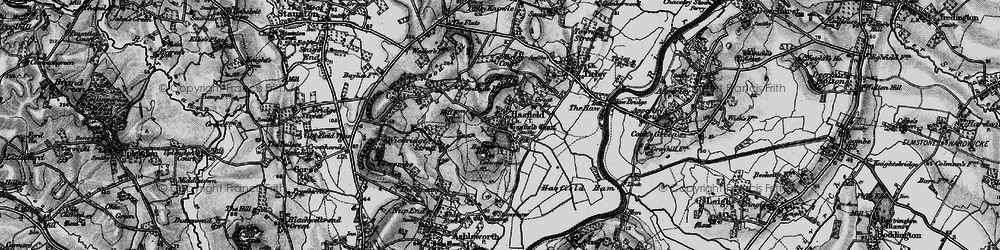 Old map of Hasfield in 1896