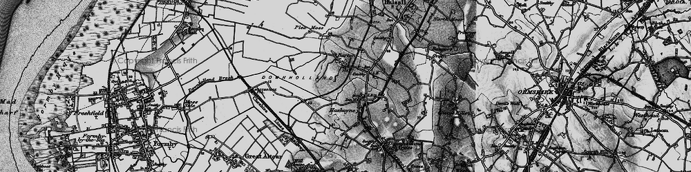 Old map of Haskayne in 1896
