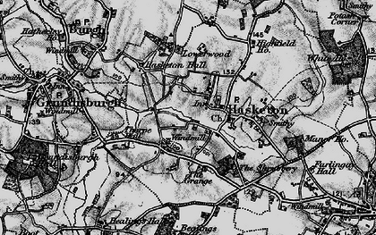 Old map of Hasketon in 1896