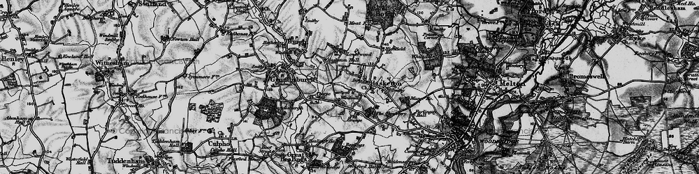 Old map of Hasketon in 1896