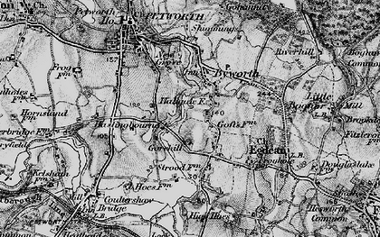 Old map of Haslingbourne in 1895