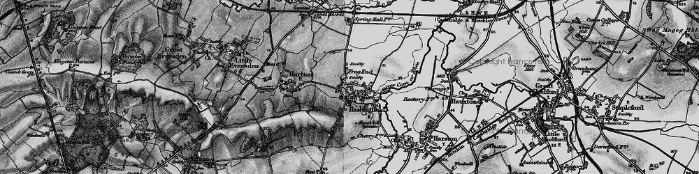 Old map of Haslingfield in 1896