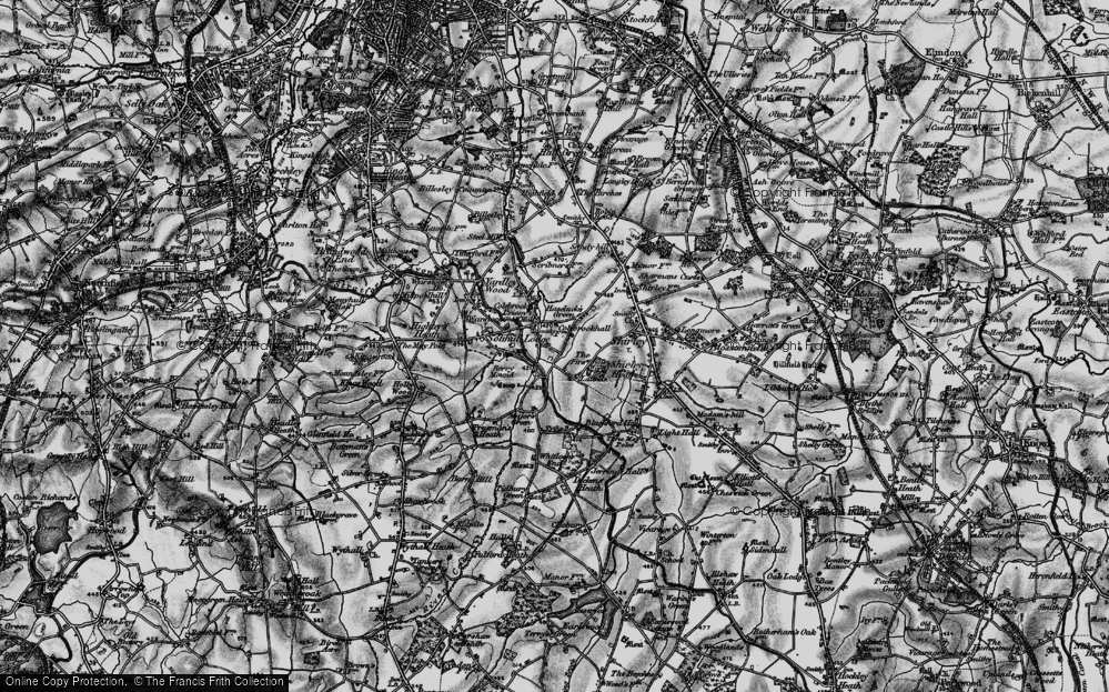 Old Map of Hasluck's Green, 1899 in 1899