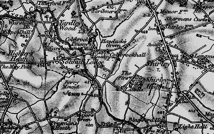 Old map of Hasluck's Green in 1899