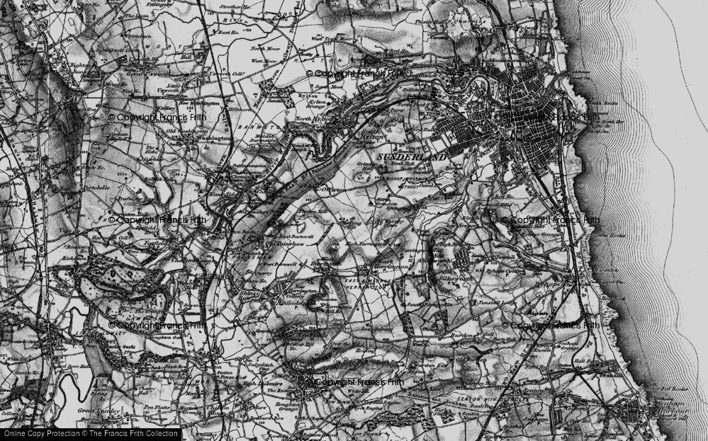 Old Map of Hasting Hill, 1898 in 1898