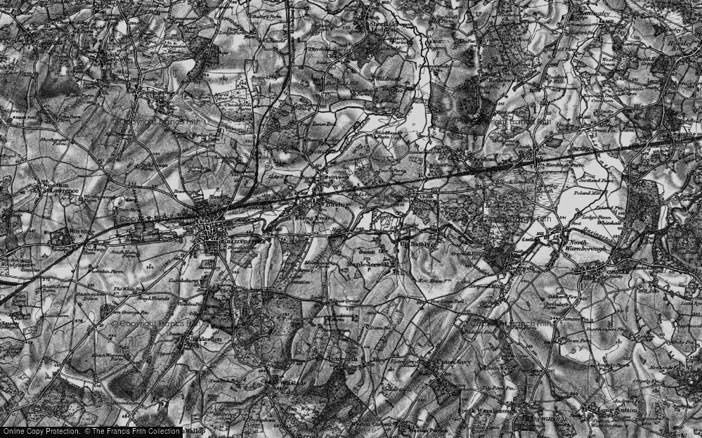 Old Map of Historic Map covering River Loddon in 1895