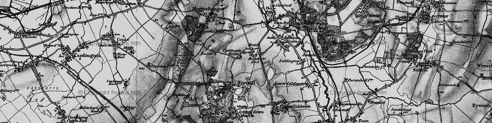 Old map of Budna in 1896