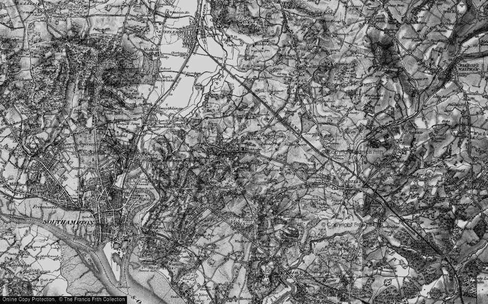 Old Map of Hatch Bottom, 1895 in 1895