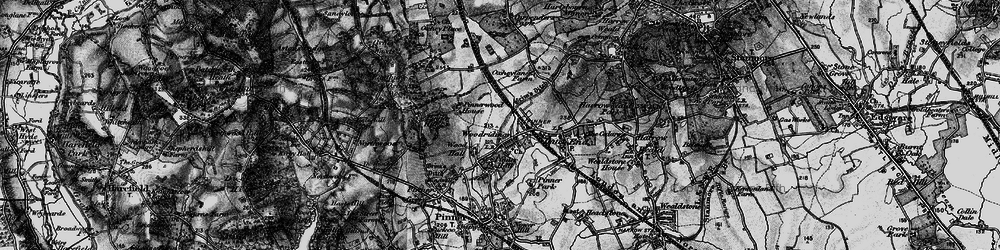 Old map of Hatch End in 1896