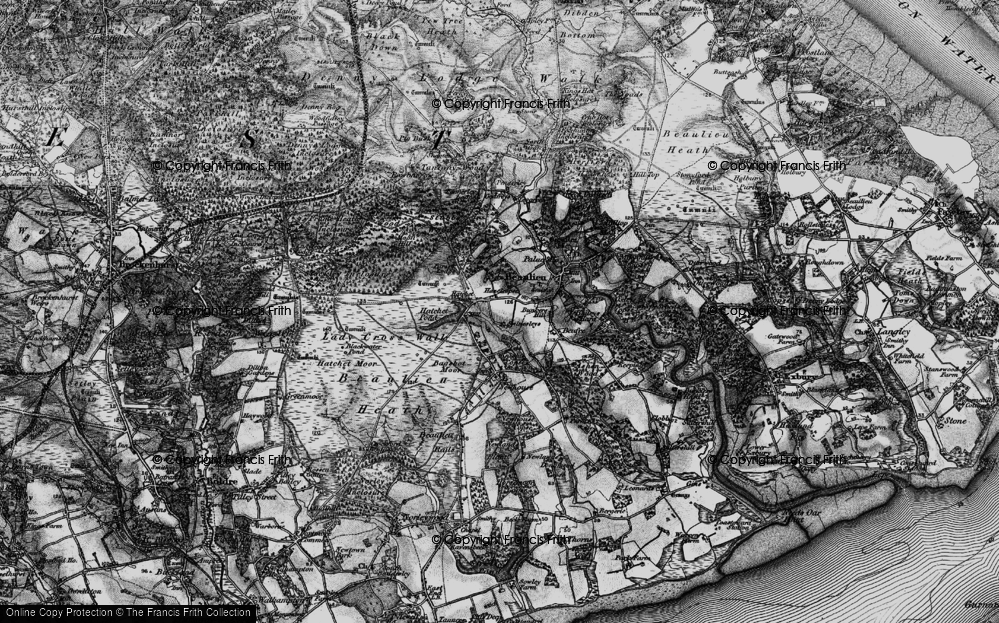 Old Map of Hatchet Gate, 1895 in 1895