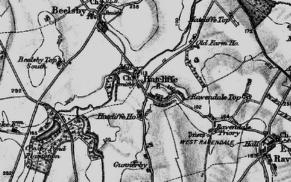 Old map of Hatcliffe in 1899