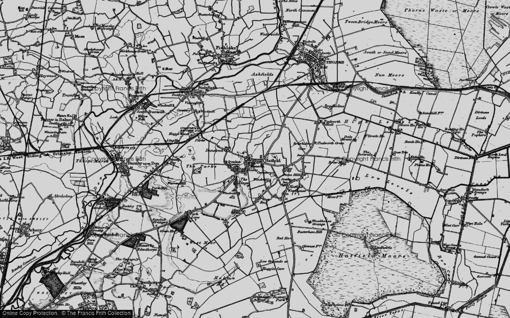 Old Map of Hatfield, 1895 in 1895