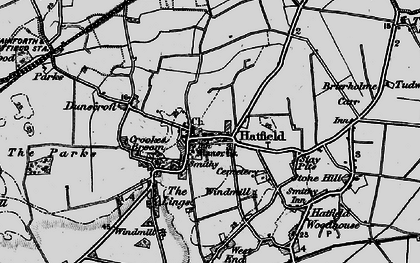 Old map of Hatfield in 1895