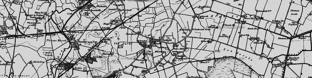 Old map of Hatfield in 1895