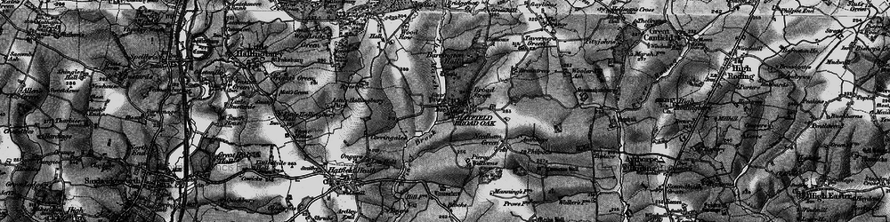 Old map of Hatfield Broad Oak in 1896