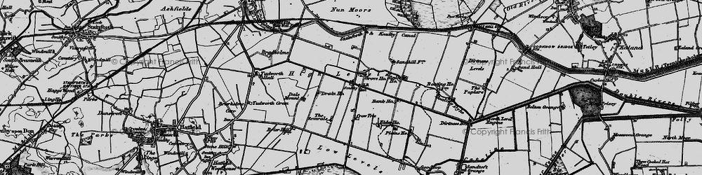 Old map of Hatfield Chase in 1895