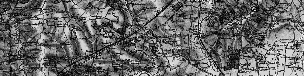 Old map of Hatfield Peverel in 1896