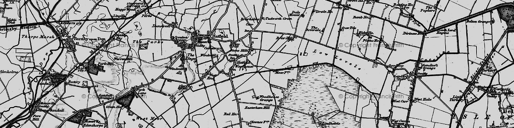 Old map of Hatfield Woodhouse in 1895