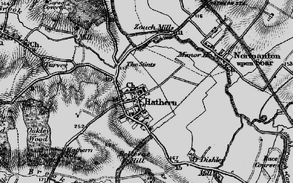 Old map of Hathern in 1895