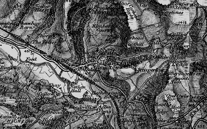 Old map of Hathersage in 1896