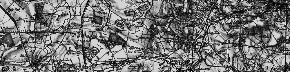 Old map of Hatherton in 1898