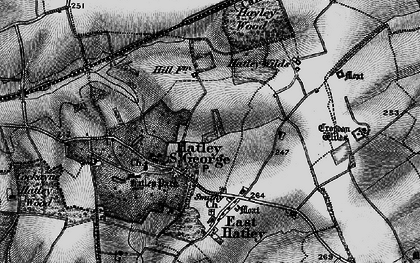 Old map of Hatley St George in 1896