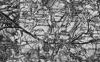 Old map of Hattersley in 1896